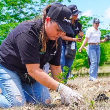 Servidores del Inespre participan en jornada de reforestación en San Luis