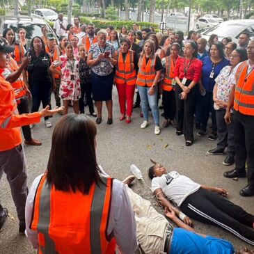 Inespre se suma a simulacro nacional de evacuación por terremoto