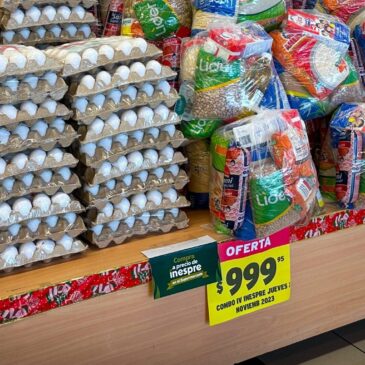 Inespre beneficia a cientos de personas con venta de cartón de huevos a 100 pesos en los supermercados