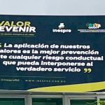 CAMPAÑA SOBRE LOS VALORES EN LA PARTE FRONTAL DEL EDIFICIO DEL INESPRE