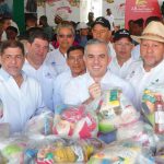 DIRECTOR DEL INESPRE IVÁN HERNÁNDEZ GUZMÁN JUNTO AL MINISTRO DE AGRICULTUR, LIMBER CRUZ, EL COORDINADOR DE FERIAS, EDGAR CARCÍA Y OTRAS PERSONALIDADES